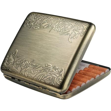 aomojo vintage metal cigarette case box credit card|Vintage Bronze Brocade Cigarette case.